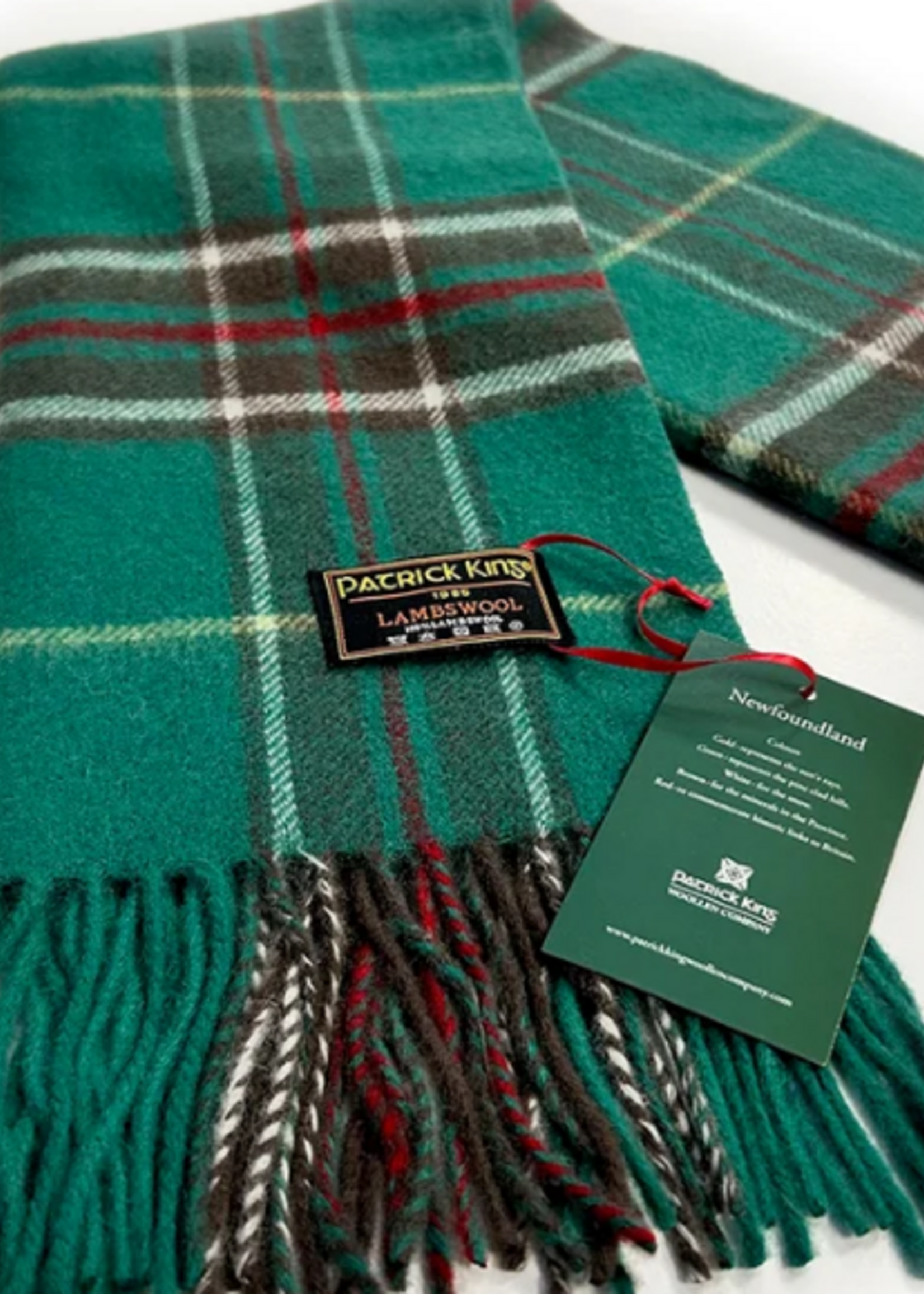 Patrick King Lambswool Tartan Scarf * Newfoundland * 12" x 55"