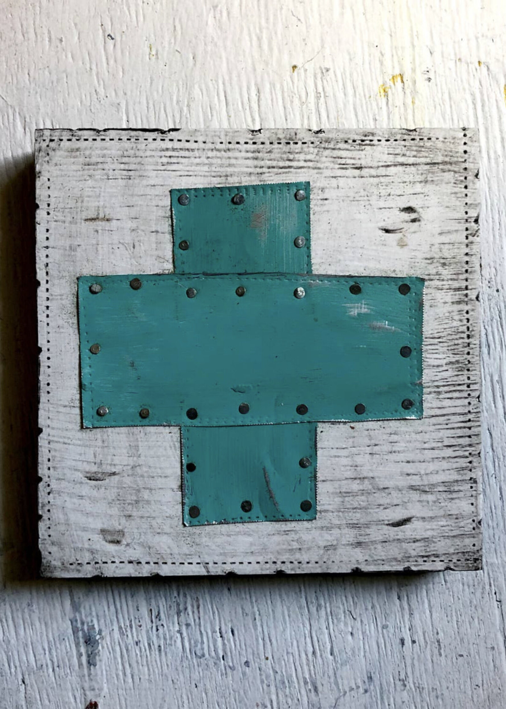 Handmade Swiss Cross - Turquoise