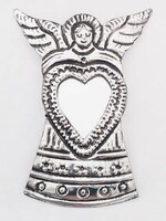 Tin Angel with Heart Mirror Small