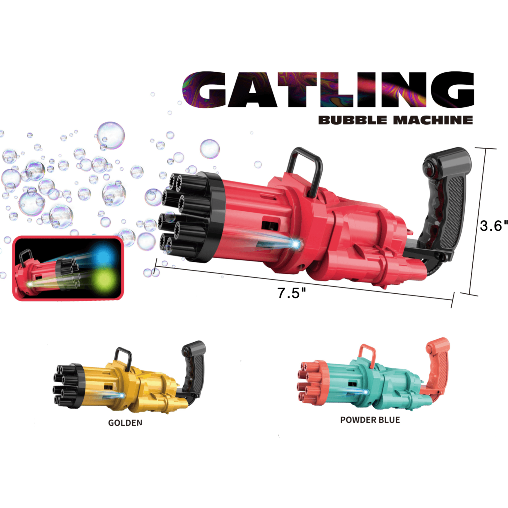 Gatling Bubble Machine Gun