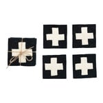 Creative Coop Swiss Cross Felt Coasters