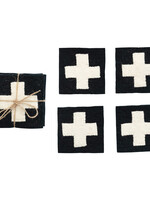 Creative Coop Swiss Cross Felt Coasters