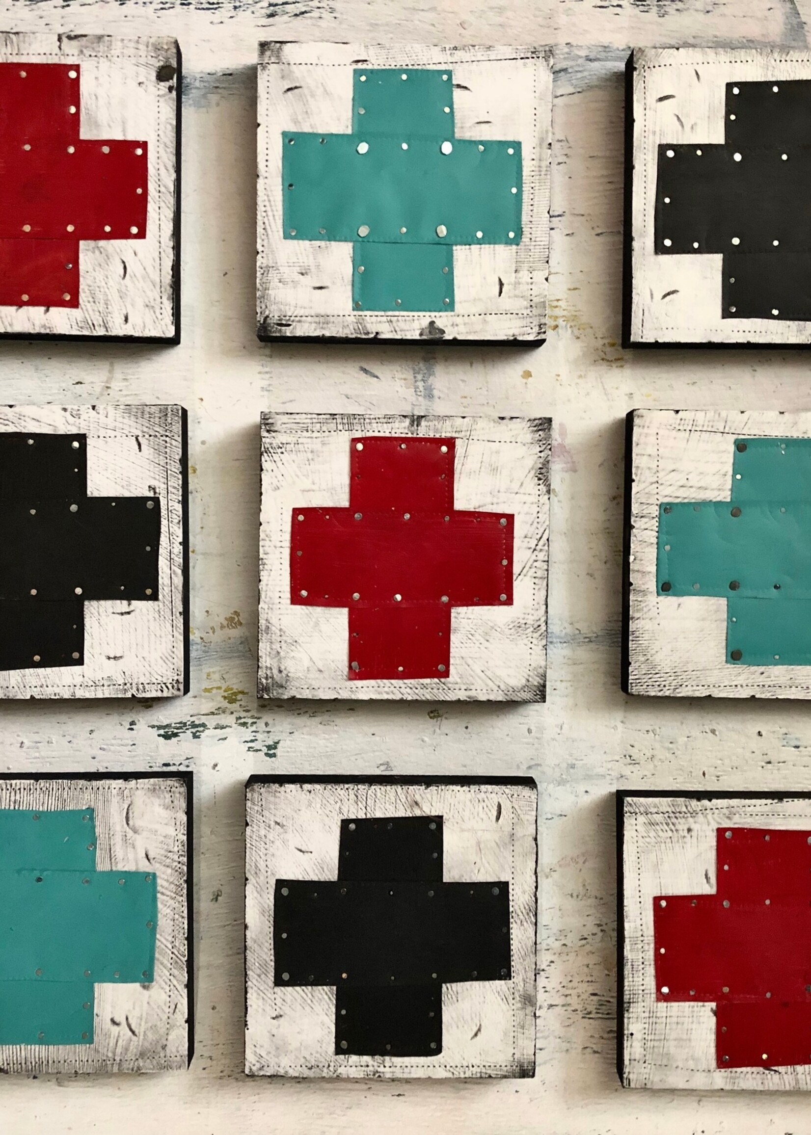 Handmade Swiss Cross - Turquoise
