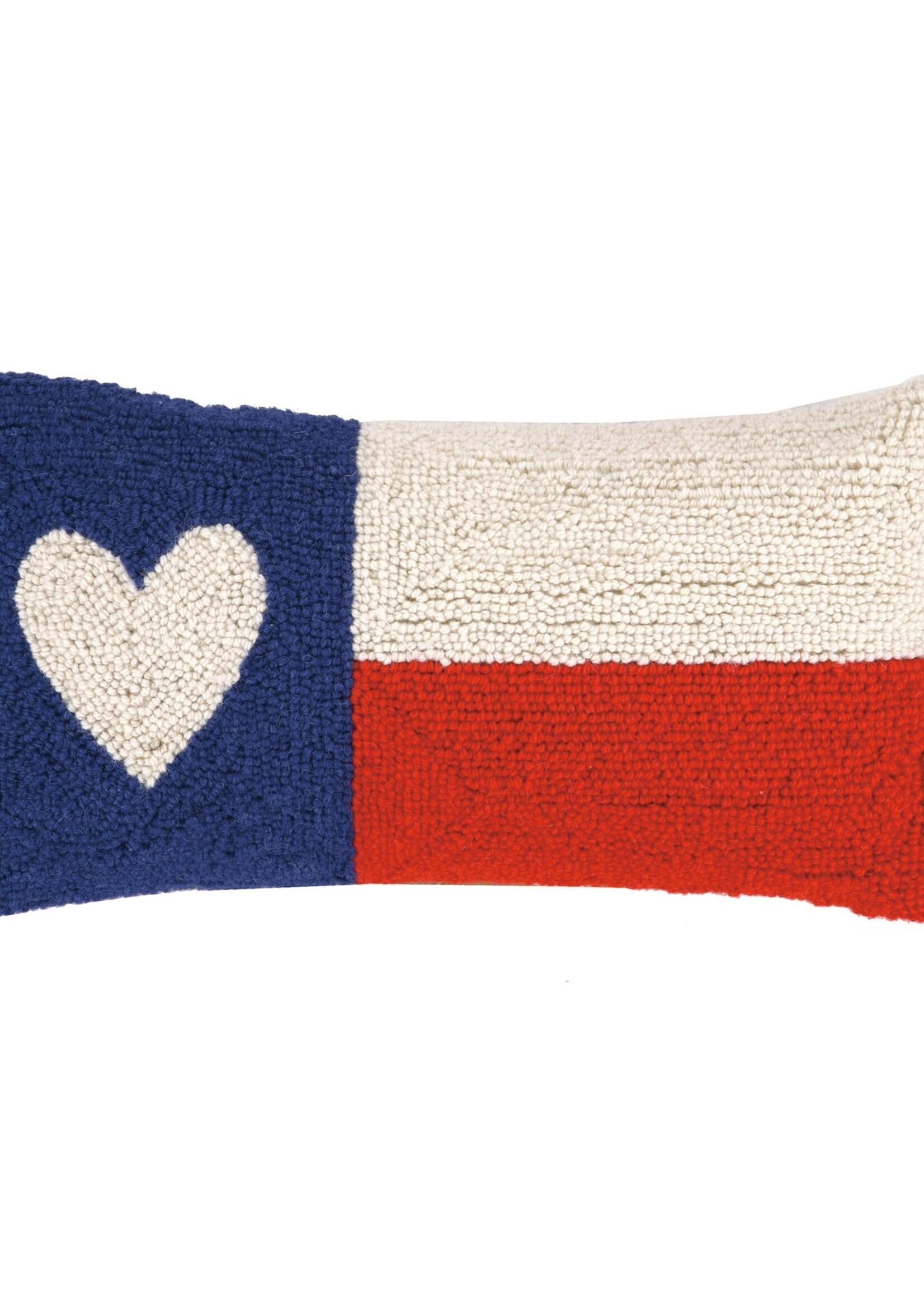 Hooked Pillow - Texas Flag