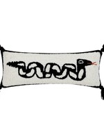 Periwinkle - Pillows Hooked Pillow - Snake Tassel