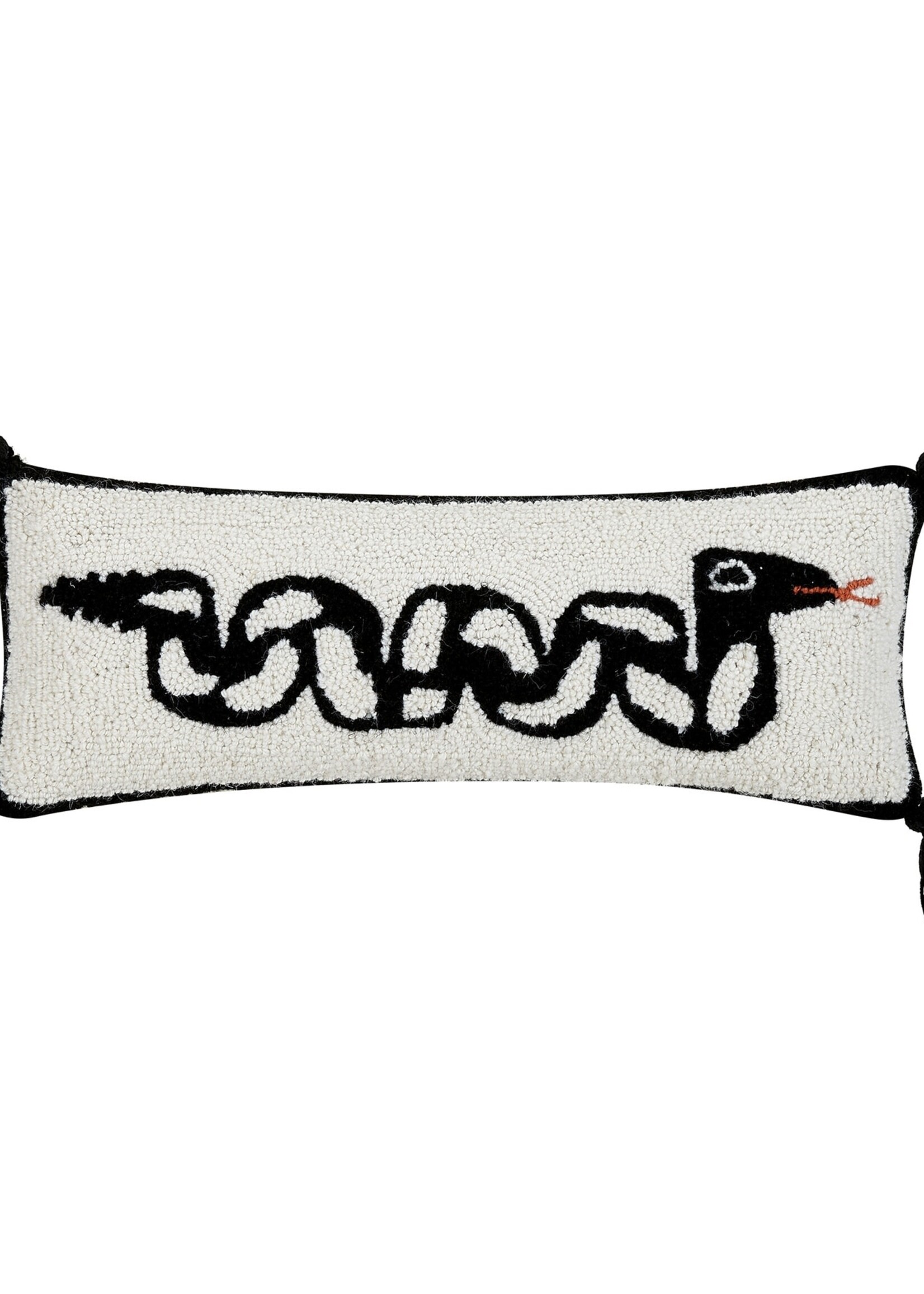 Periwinkle - Pillows Hooked Pillow - Snake Tassel