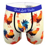 Good Luck Socks Men's Rooster Boxer Brief Underwear