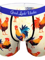 Good Luck Socks Men's Rooster Boxer Brief Underwear