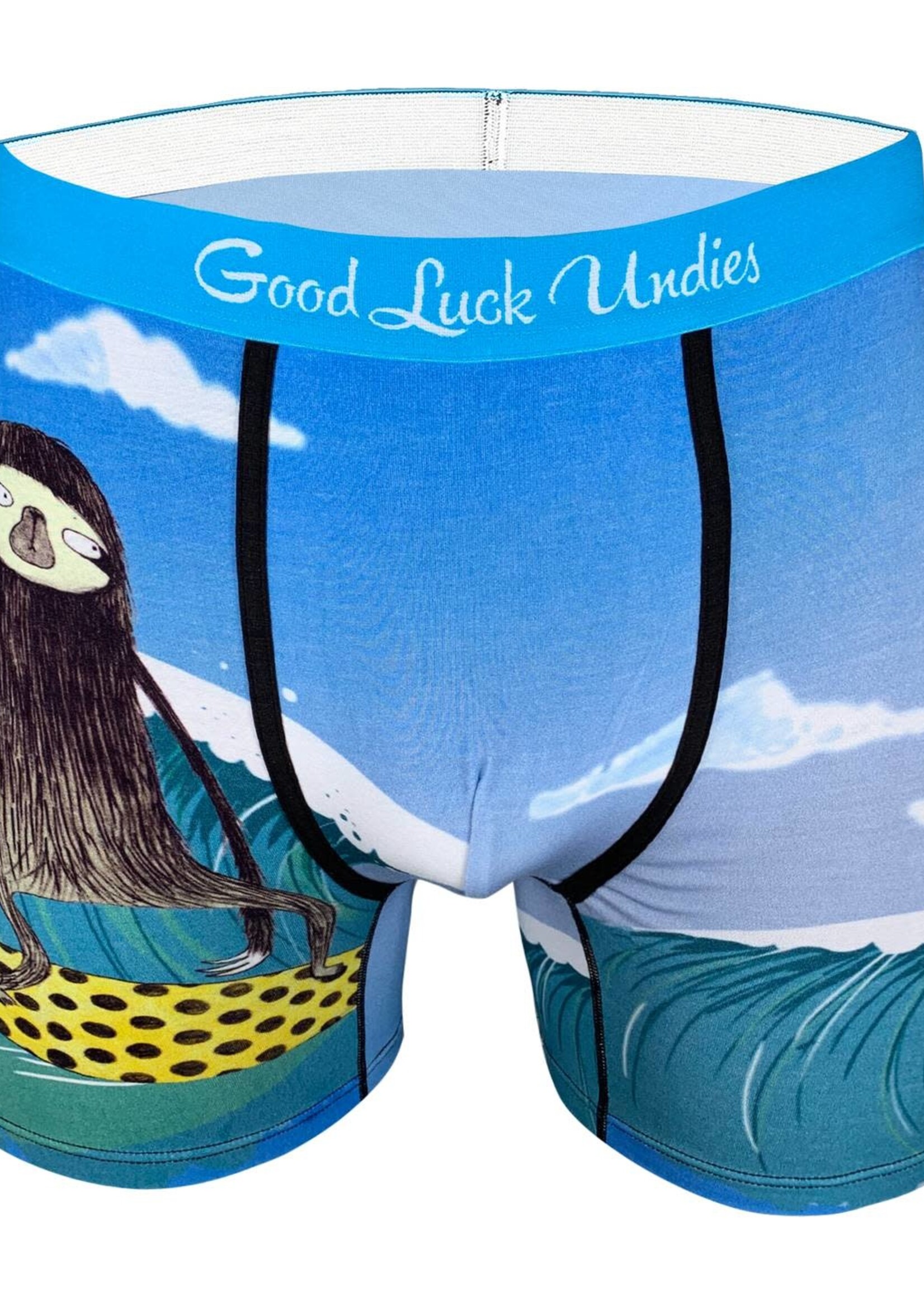 Good Luck Socks Surfing Sloth Boxers