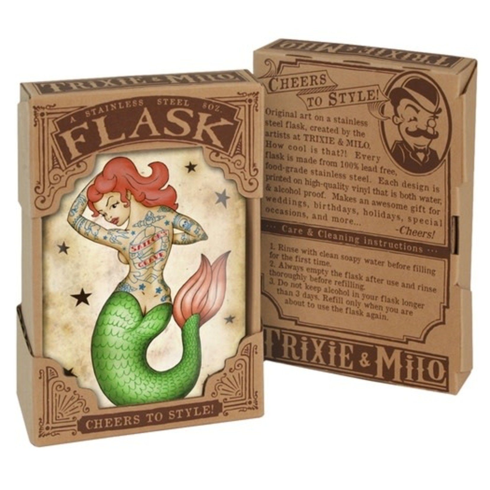 Trixie & Milo Mermaid Flask