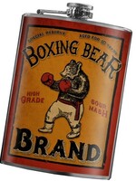Trixie & Milo Boxing Bear Flask