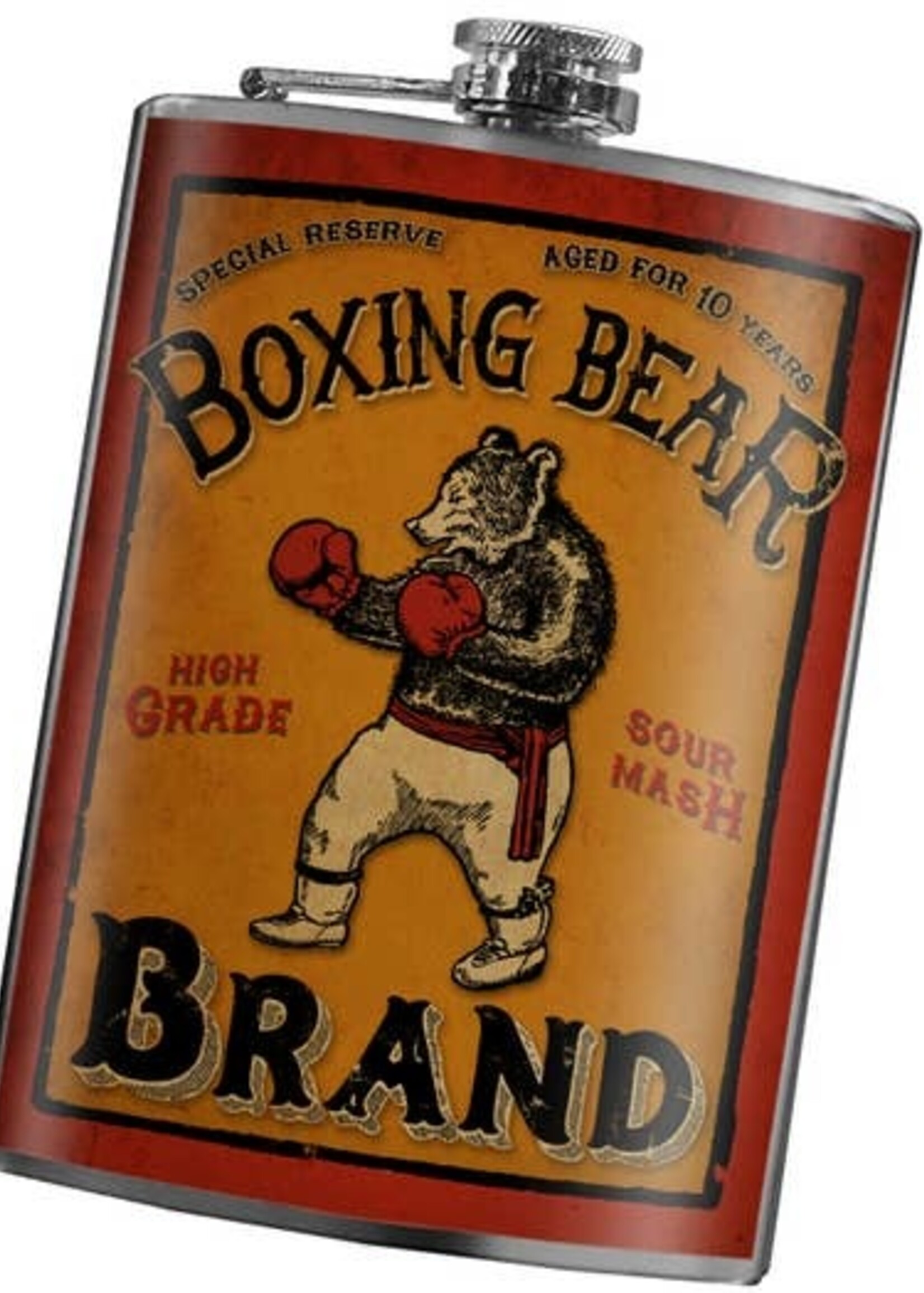Trixie & Milo Boxing Bear Flask