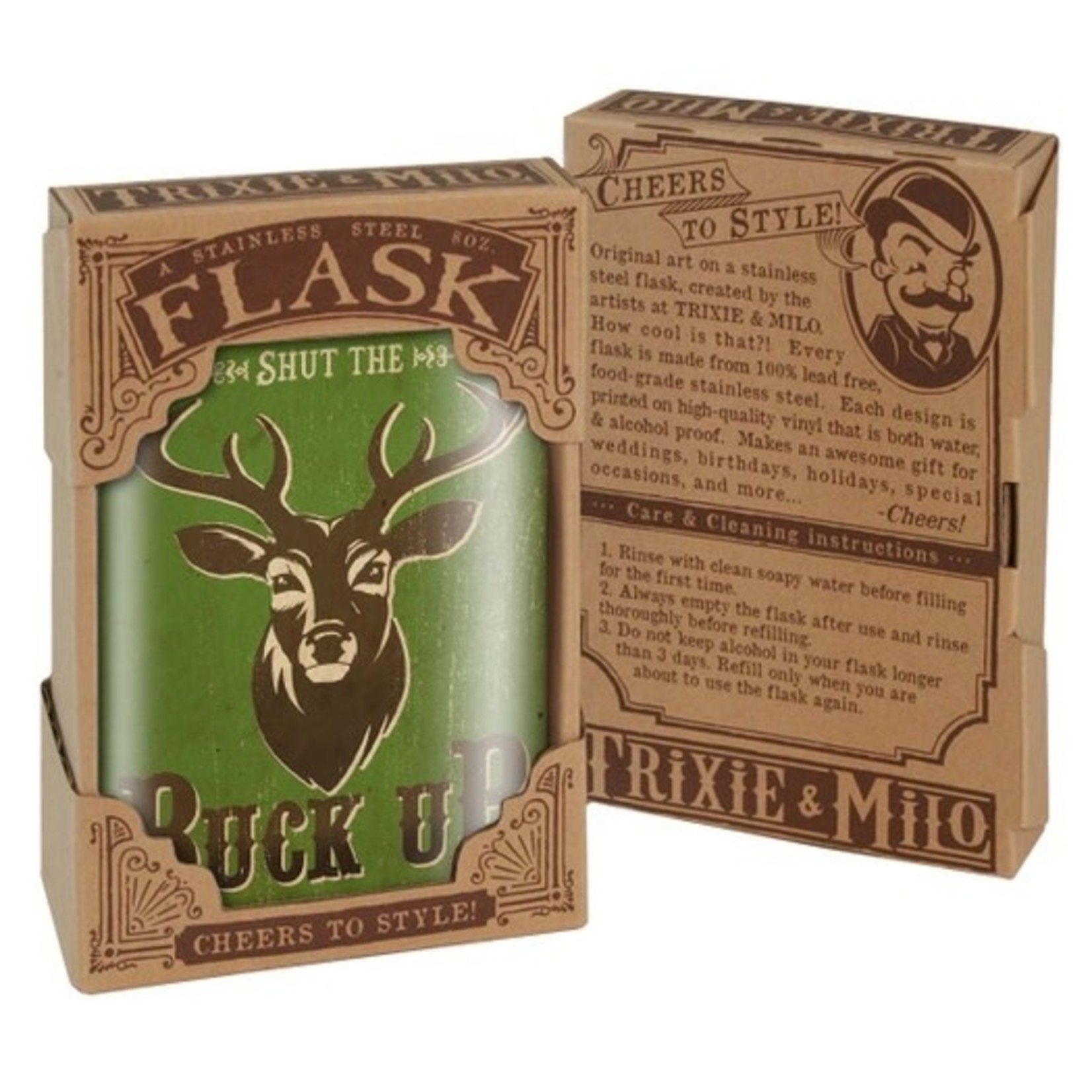 Trixie & Milo Buck Up Flask