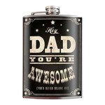 Trixie & Milo Awesome Dad Flask