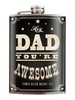 Trixie & Milo Awesome Dad Flask
