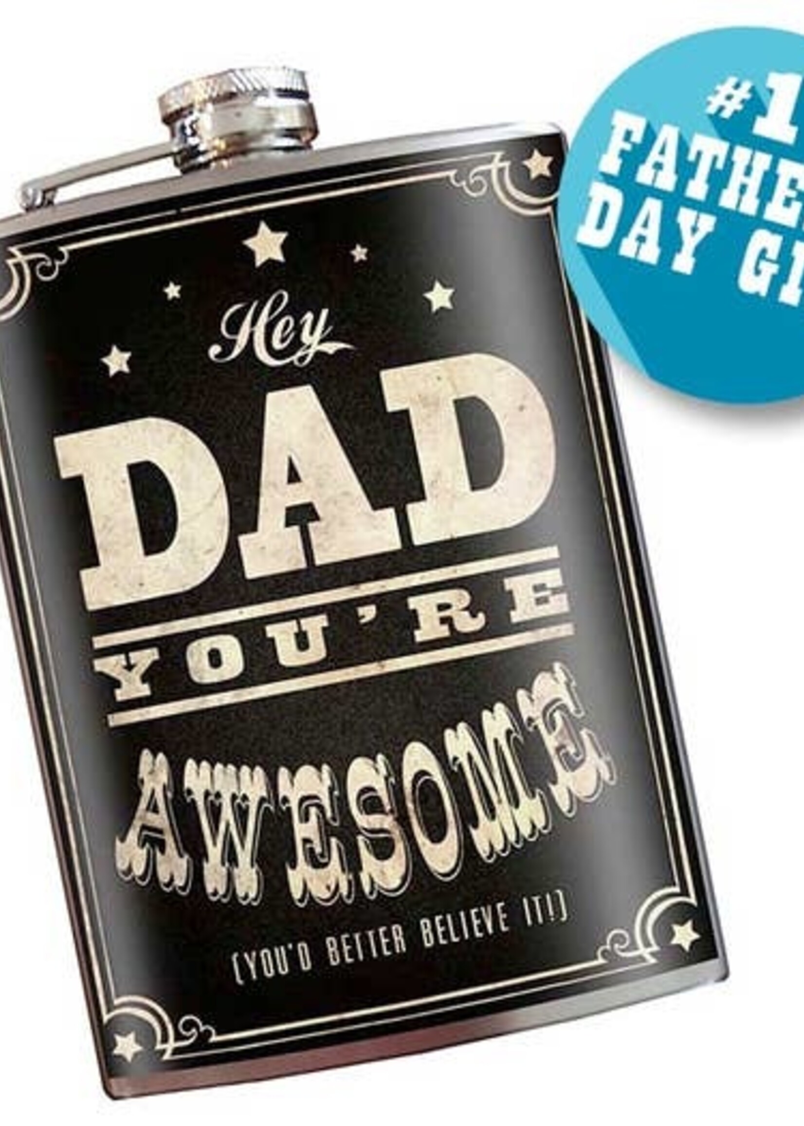 Trixie & Milo Awesome Dad Flask