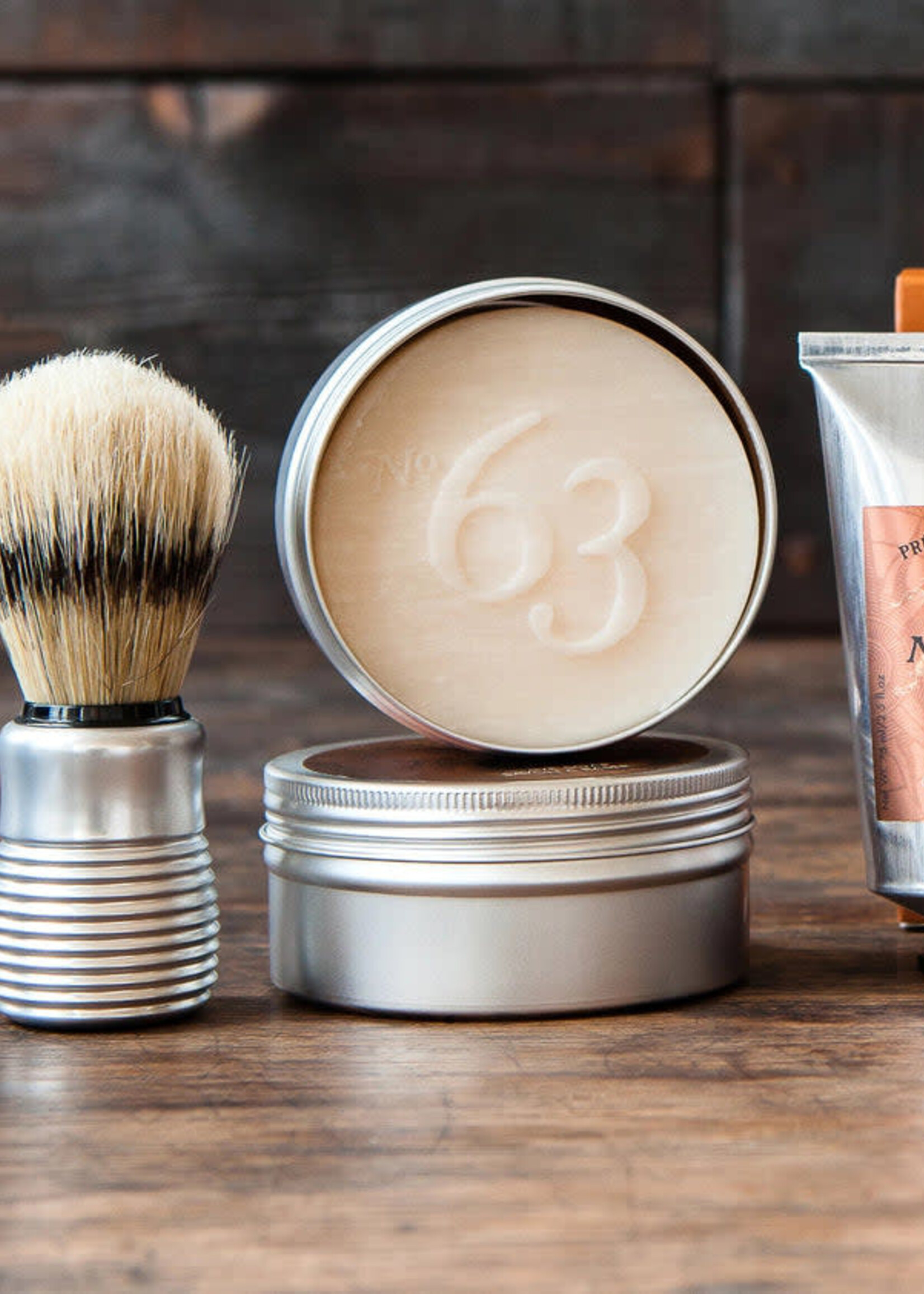 European Soaps Men's #63 Shave Soap Tin