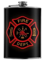 Trixie & Milo Fire Dept Flask
