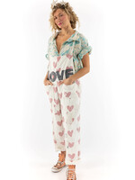 Magnolia Pearl Magnolia Pearl Love Applique Overalls 033