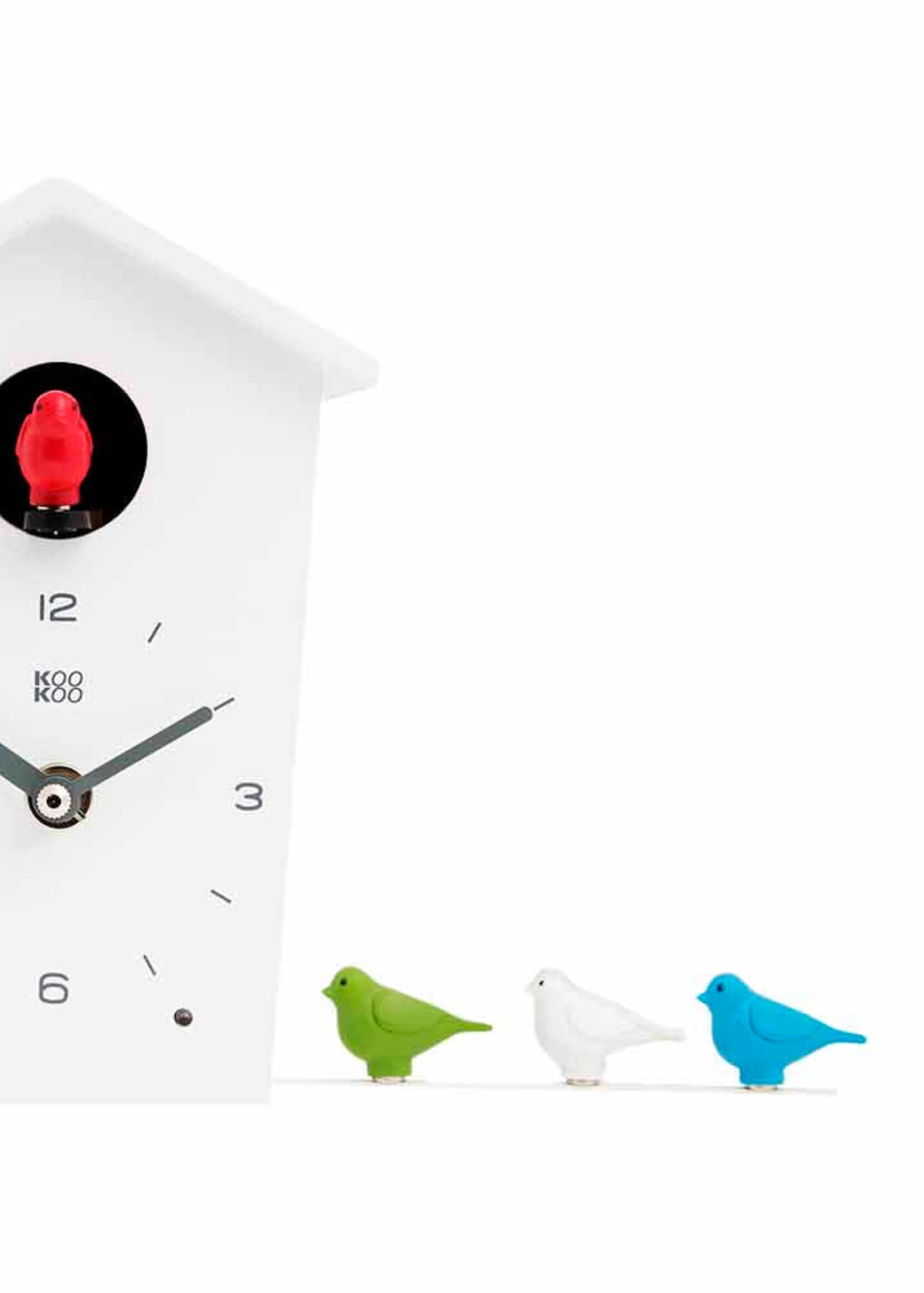 KooKoo Cuckoo Clock Mini Bird House White