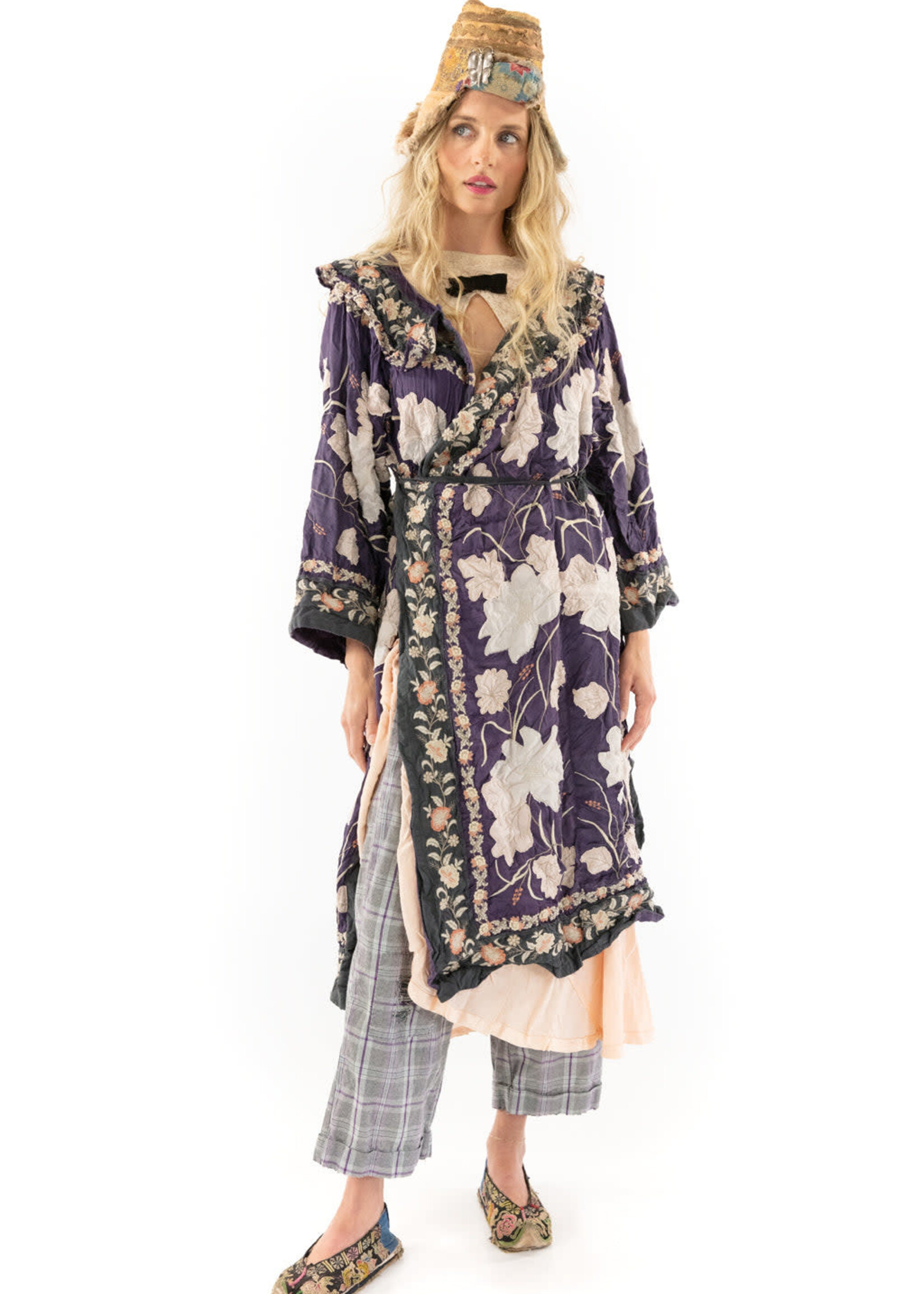 Magnolia Pearl Floral Applique Danji Kimono Enigma Jacket 591