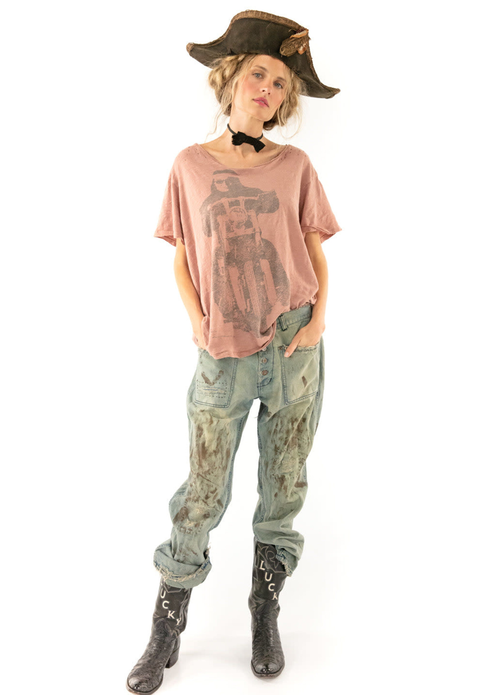 Magnolia Pearl Preston Motorcycle Tee Bisou Top 1098