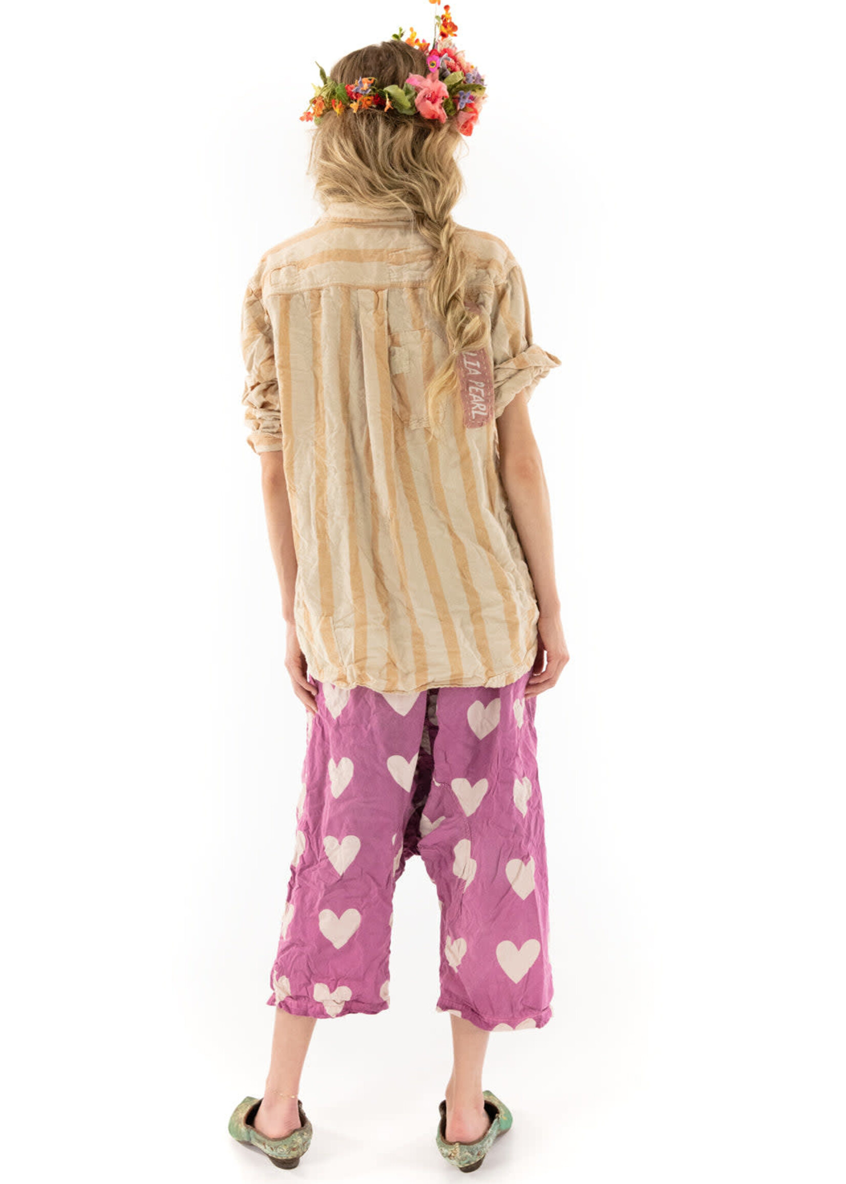 Magnolia Pearl Stripe Raya Shirt Guava Top 1119