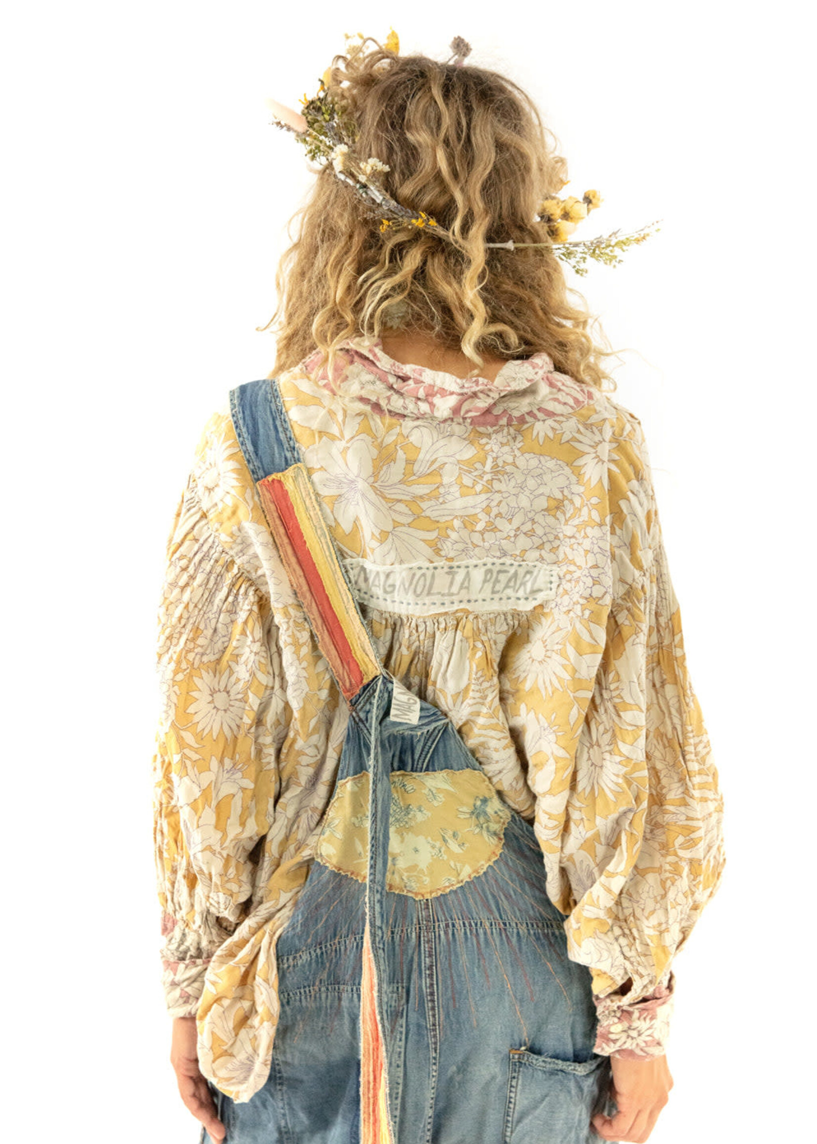 Magnolia Pearl Blockprint Tora Shirt Dandelion Top 1123