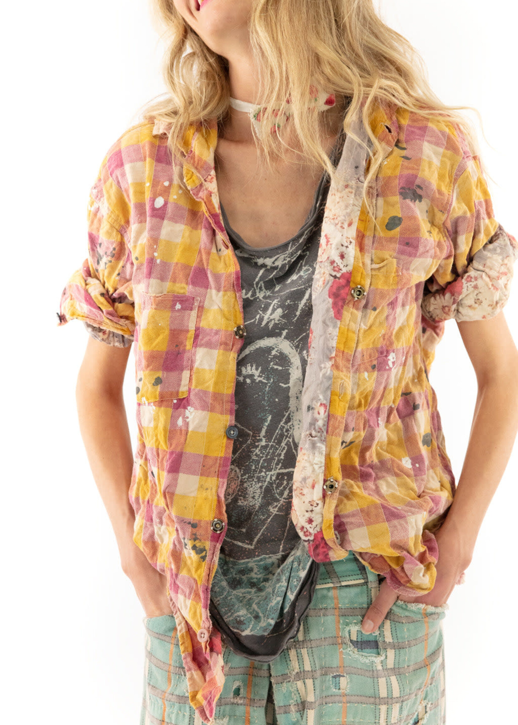 Magnolia Pearl Boyfriend Shirt Barbee Top 1143