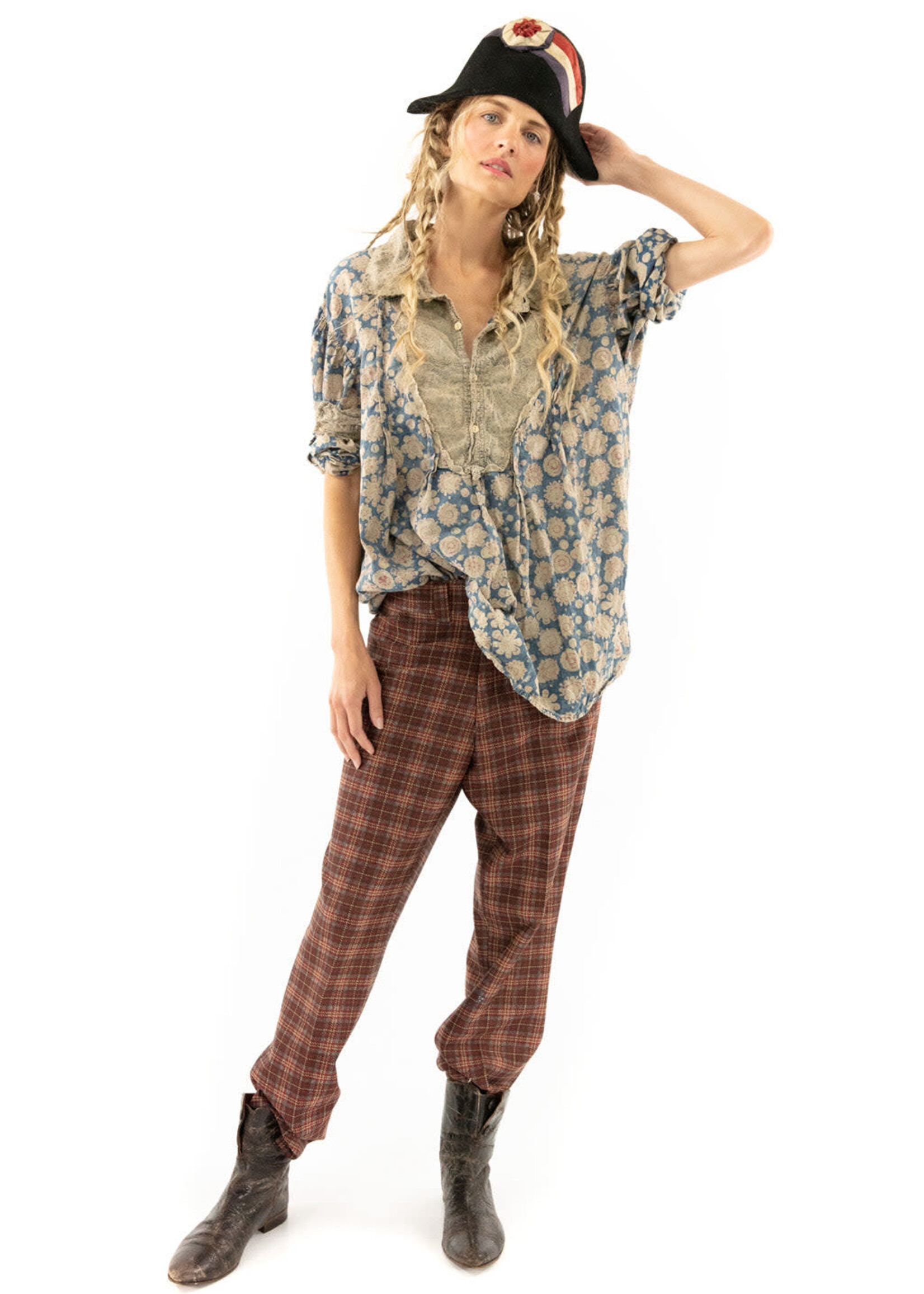Magnolia Pearl Blockprint Tora Shirt Rourke 1144