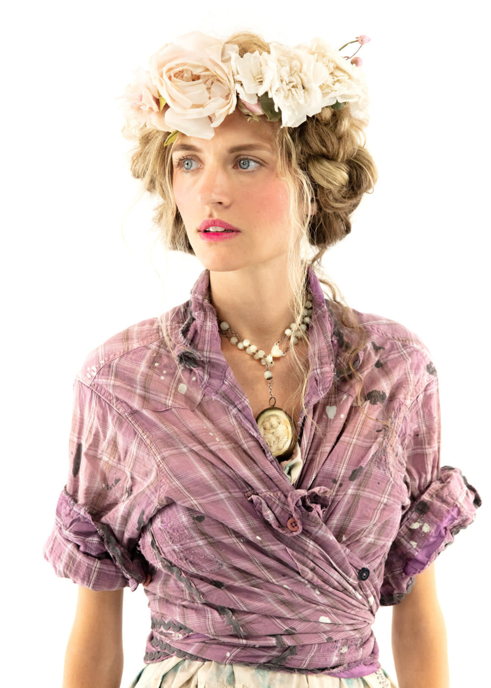 Magnolia Pearl Mushroom Kelly Western Shirt Hillside Top 1129