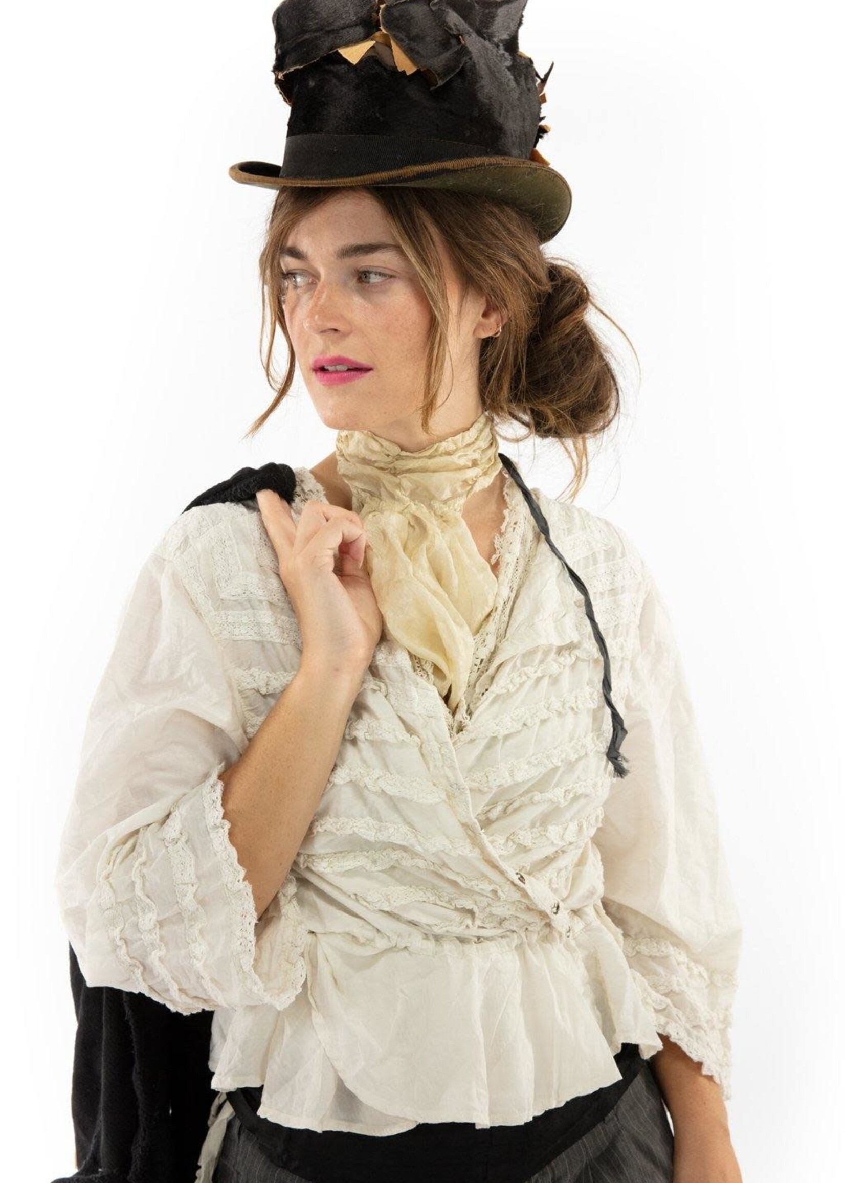 Magnolia Pearl Silk Anna Mariah Blouse Top1037 Moonlight