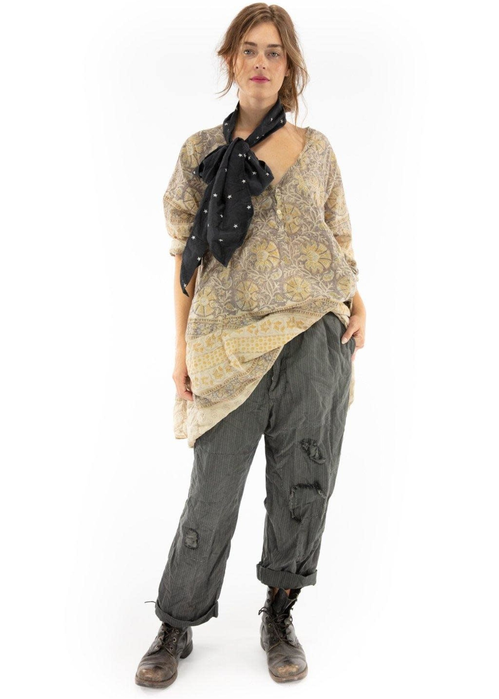 Magnolia Pearl Twill Blockprint Briar Top1045 Flower child