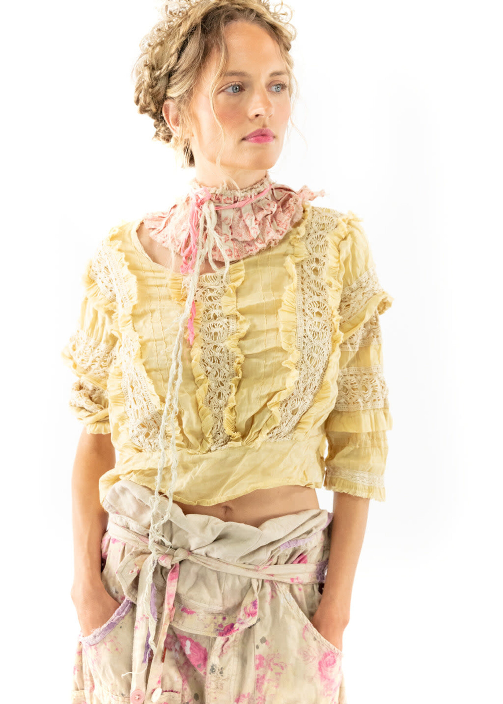 Magnolia Pearl Marburger Blouse Top1207 Daffodil