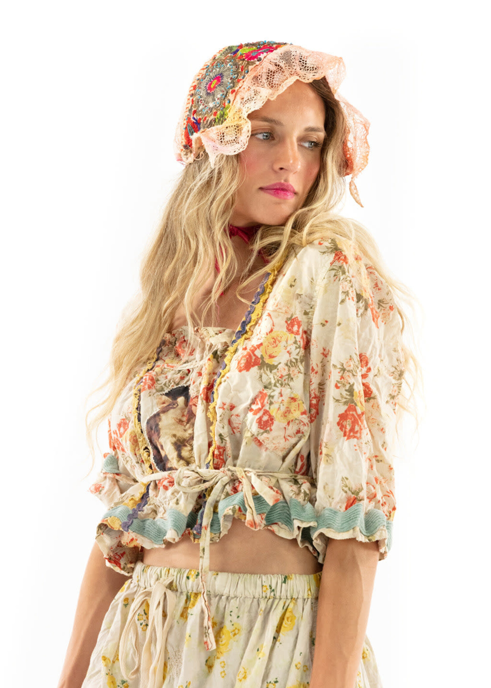 Magnolia Pearl Printed Millie Jo Blouse Top 1237 Sweetums One Size