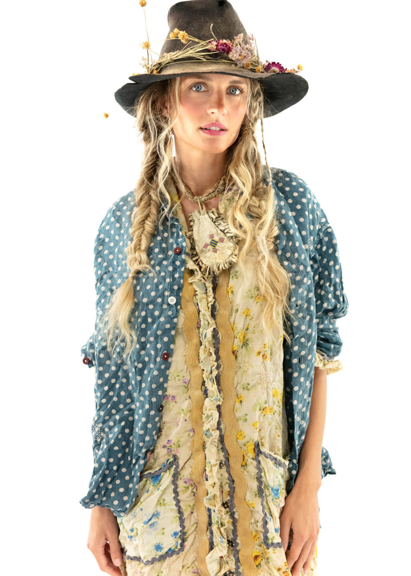 Magnolia Pearl Printed Adison Workshirt Top 1212 Threadgood