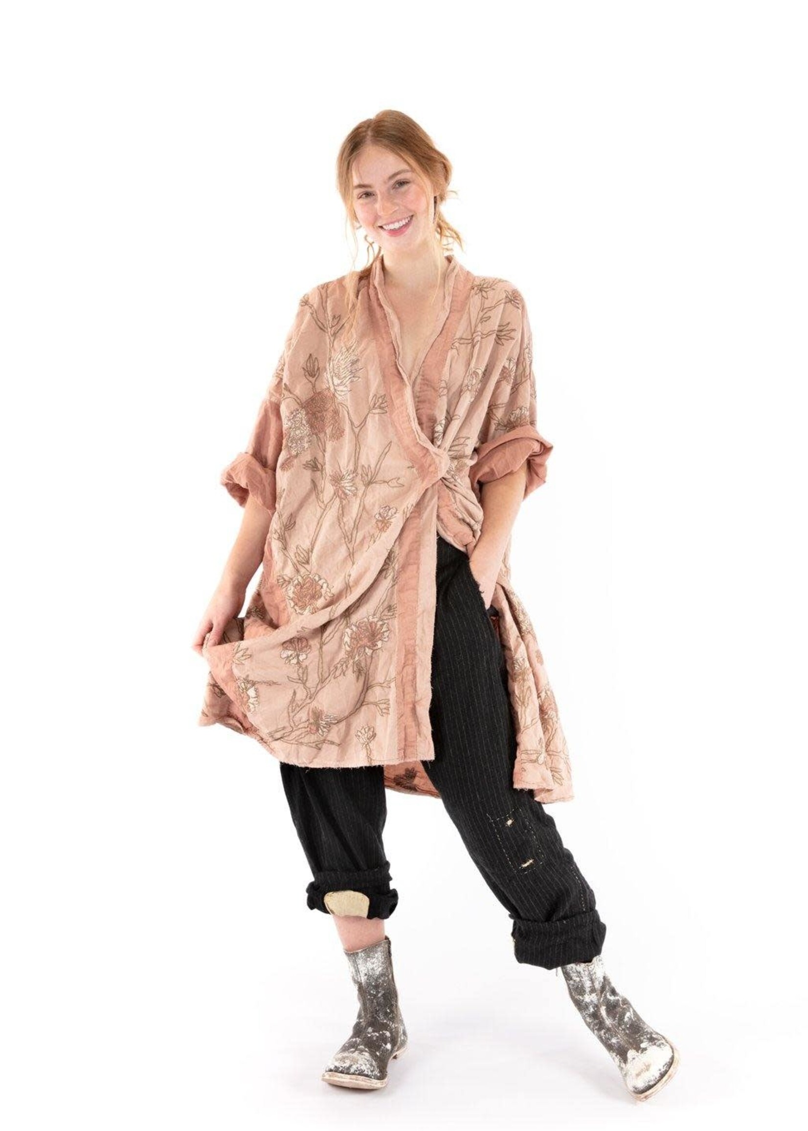 Magnolia Pearl Embroidered Lilikoi Kimono Jacket 479 Flower