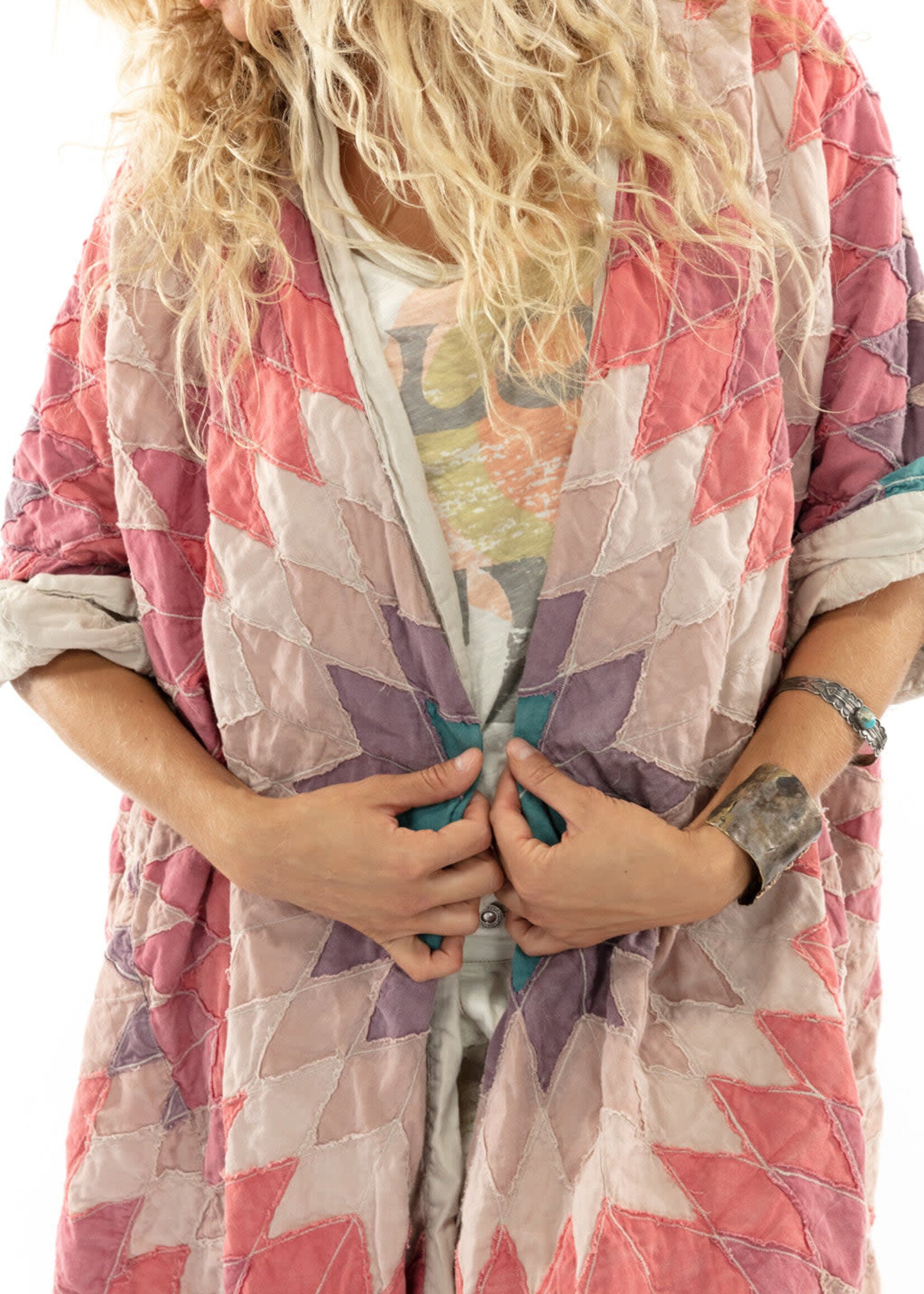 Magnolia Pearl Magnolia Pearl Las Cruces Quiltwork Kimono Jacket 519 Ristras