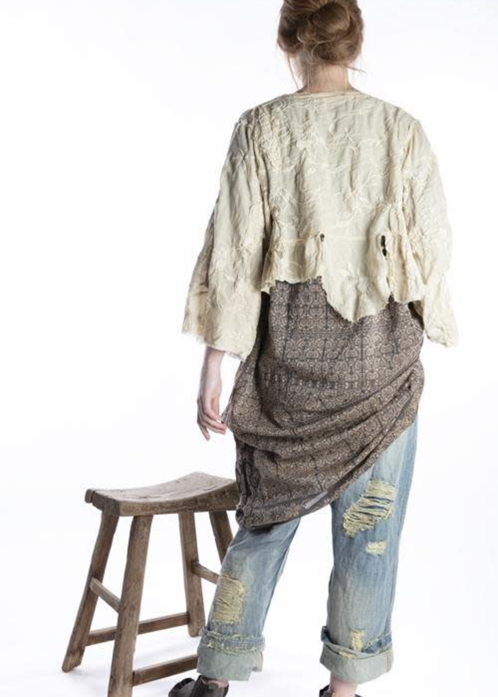 Magnolia Pearl Lise Lotte Piano Shawl Jacket 342 Ant White