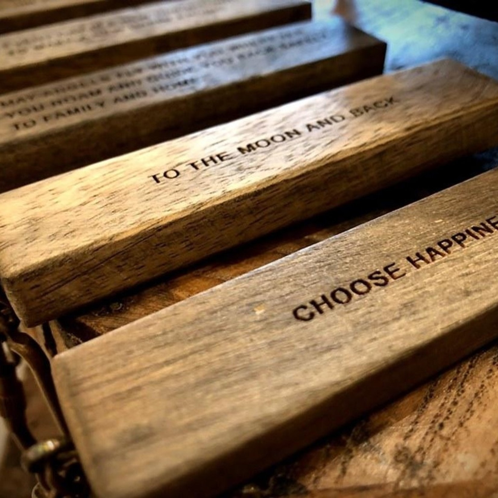 Sugarboo Sugarboo & Co Wood Quote Keychain