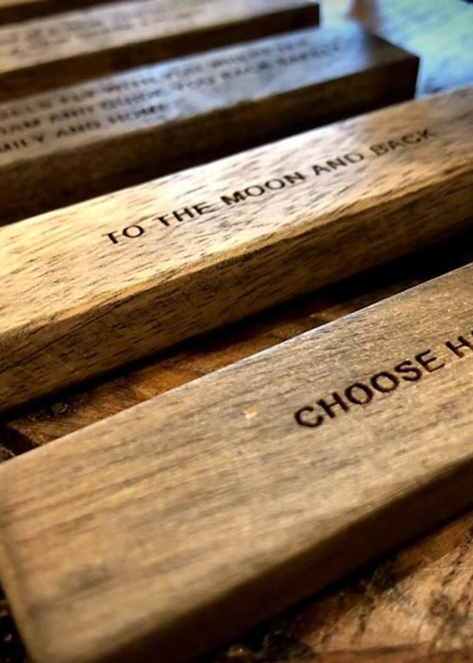 Sugarboo Sugarboo & Co Wood Quote Keychain