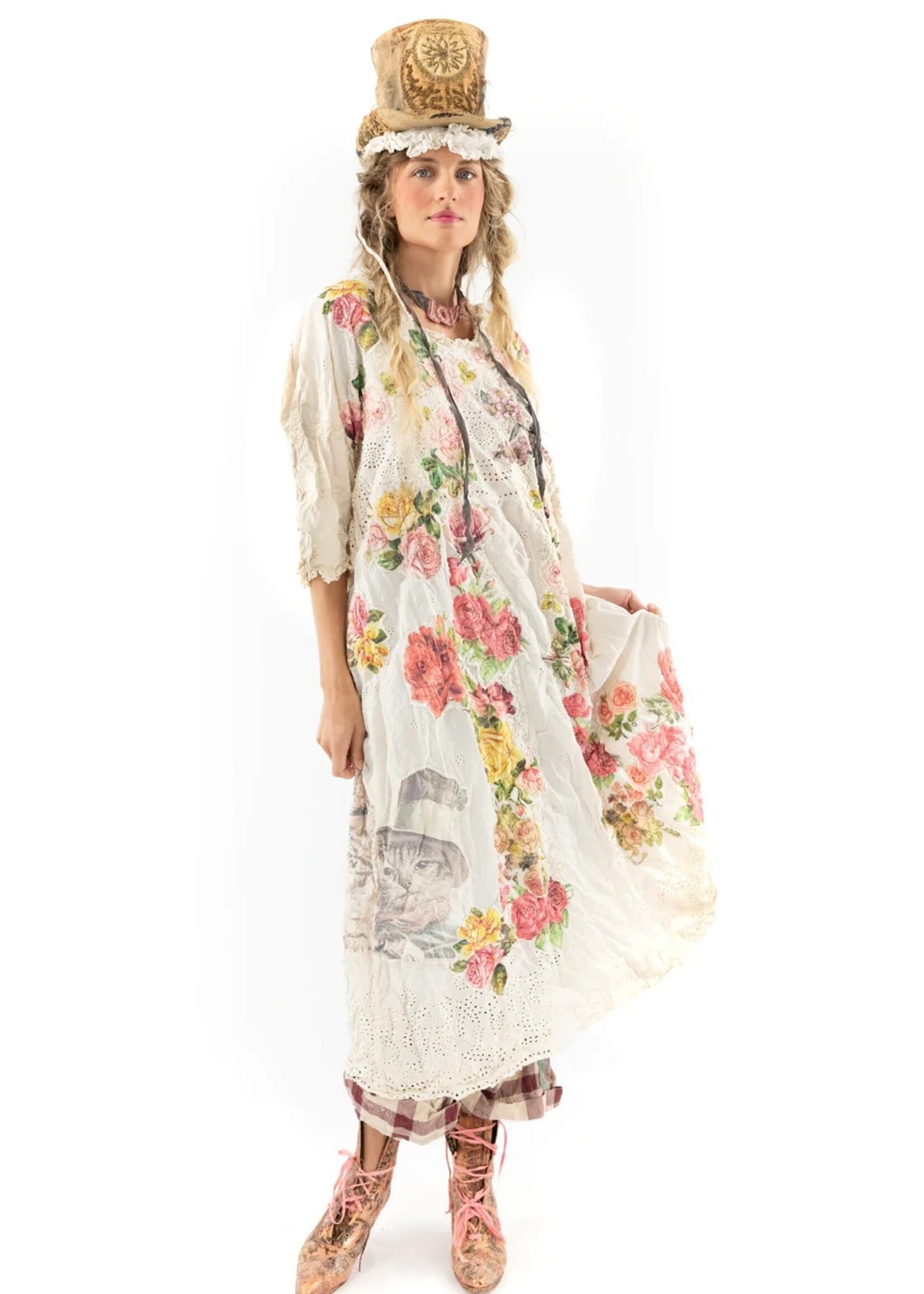Magnolia Pearl Magnolia Pearl Eyelet Applique Coronado Dress 824 Moonlight