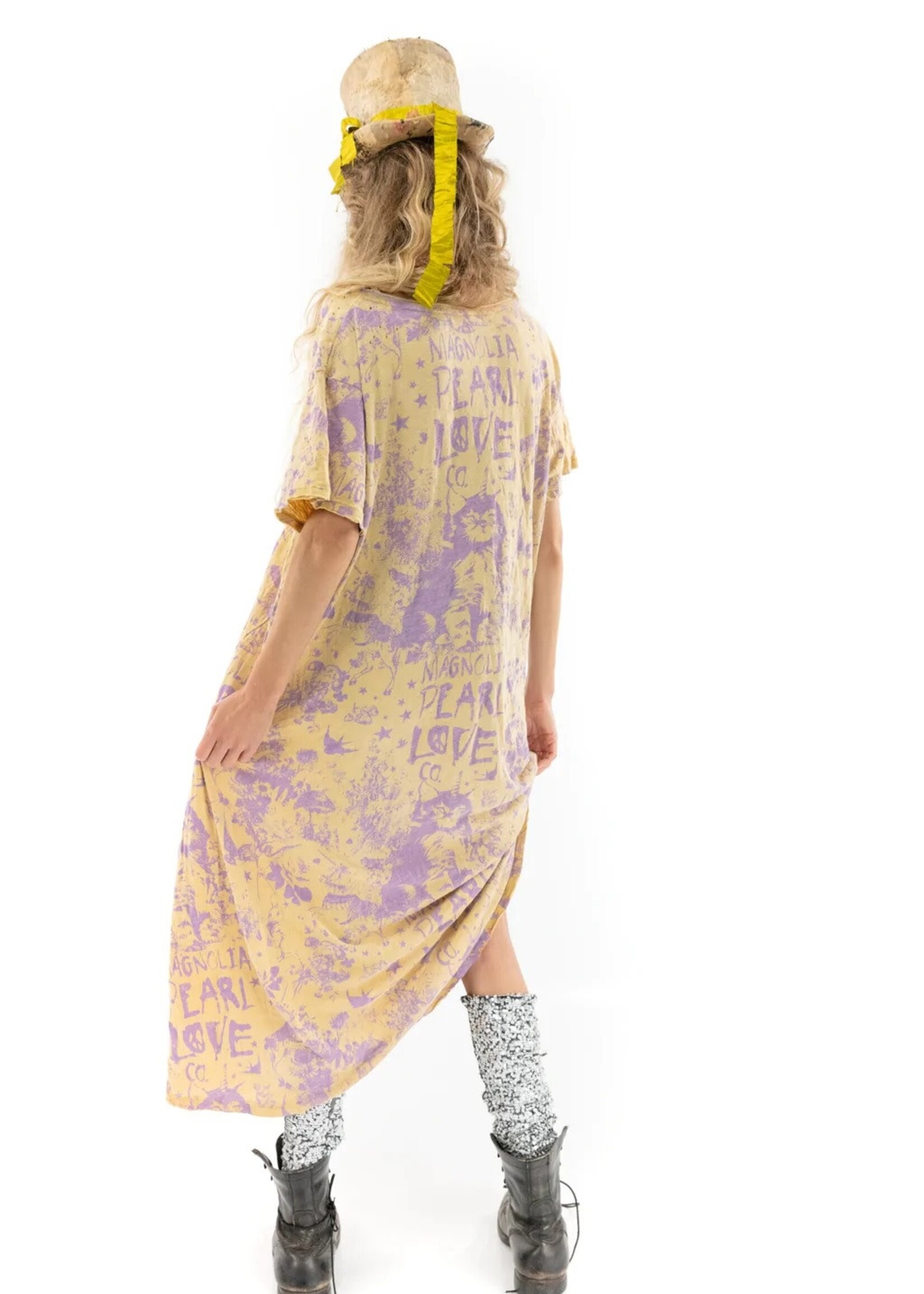 Magnolia Pearl Magnolia Pearl MP Love Co. Unicat Tee Dress 875 Marigold/Lilac