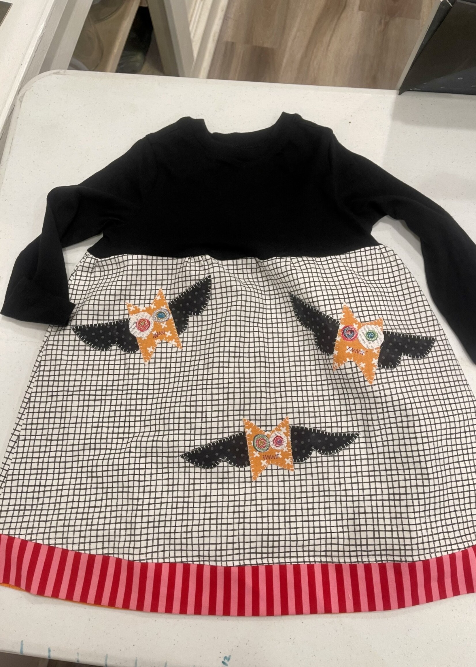 Periwinkle Halloween Fabric Collage OOAK Dress