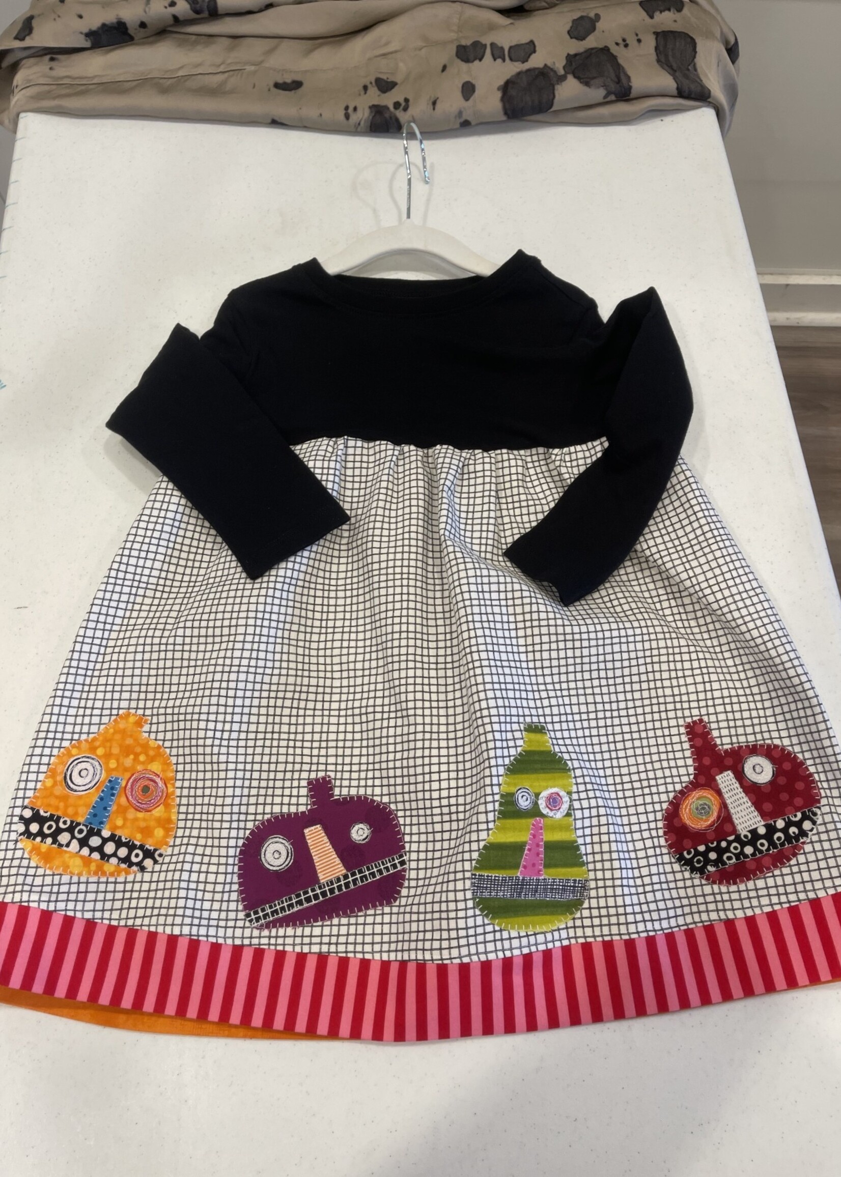Periwinkle Halloween Fabric Collage OOAK Dress