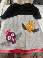 Girls Halloween Dress Fabric Collage OOAK
