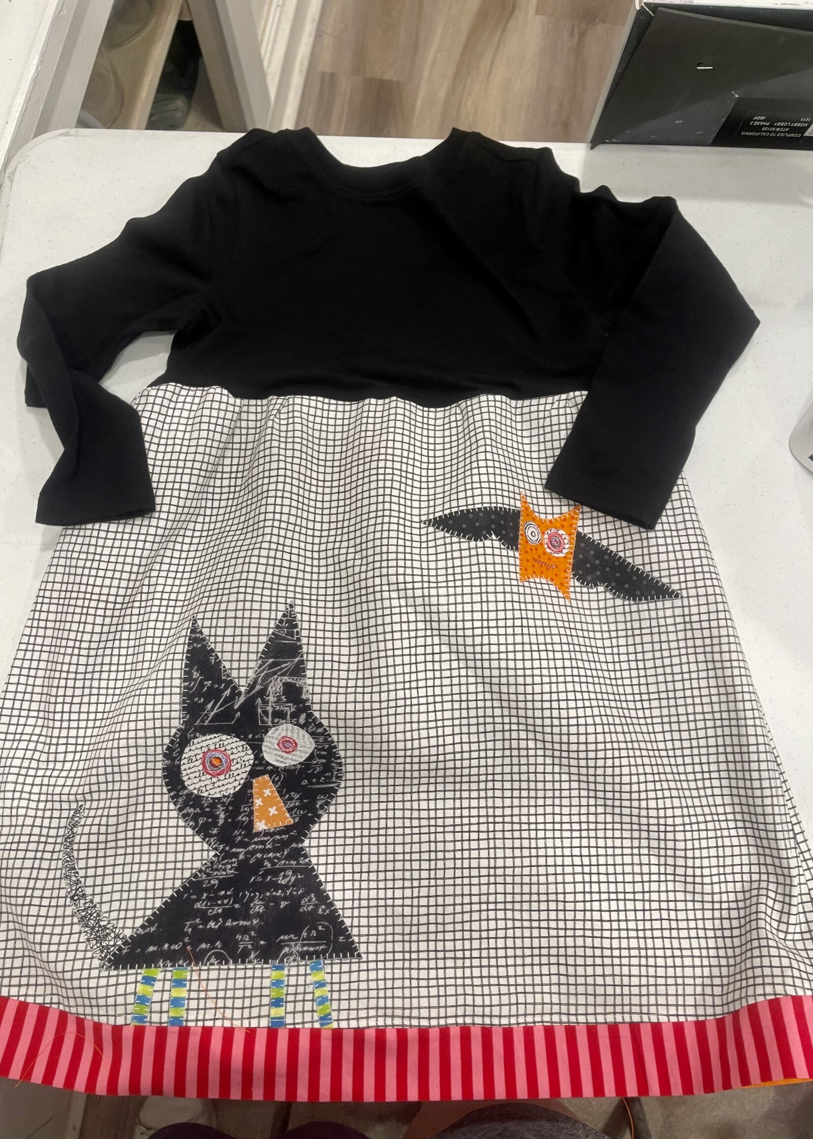 Periwinkle Halloween Fabric Collage OOAK Dress