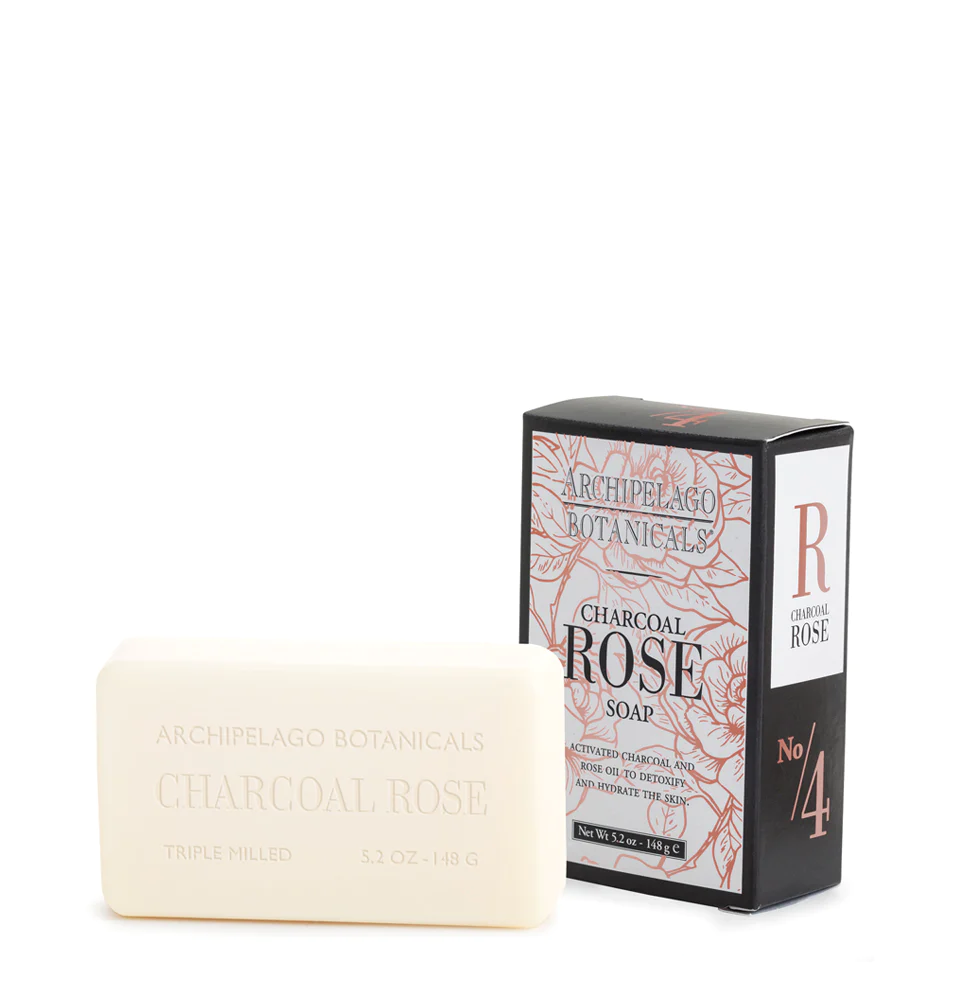 Archipelago Botanicals Charcoal Rose Bar Soap The Periwinkle Shoppe