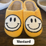 Periwinkle Smiley Face Slipper