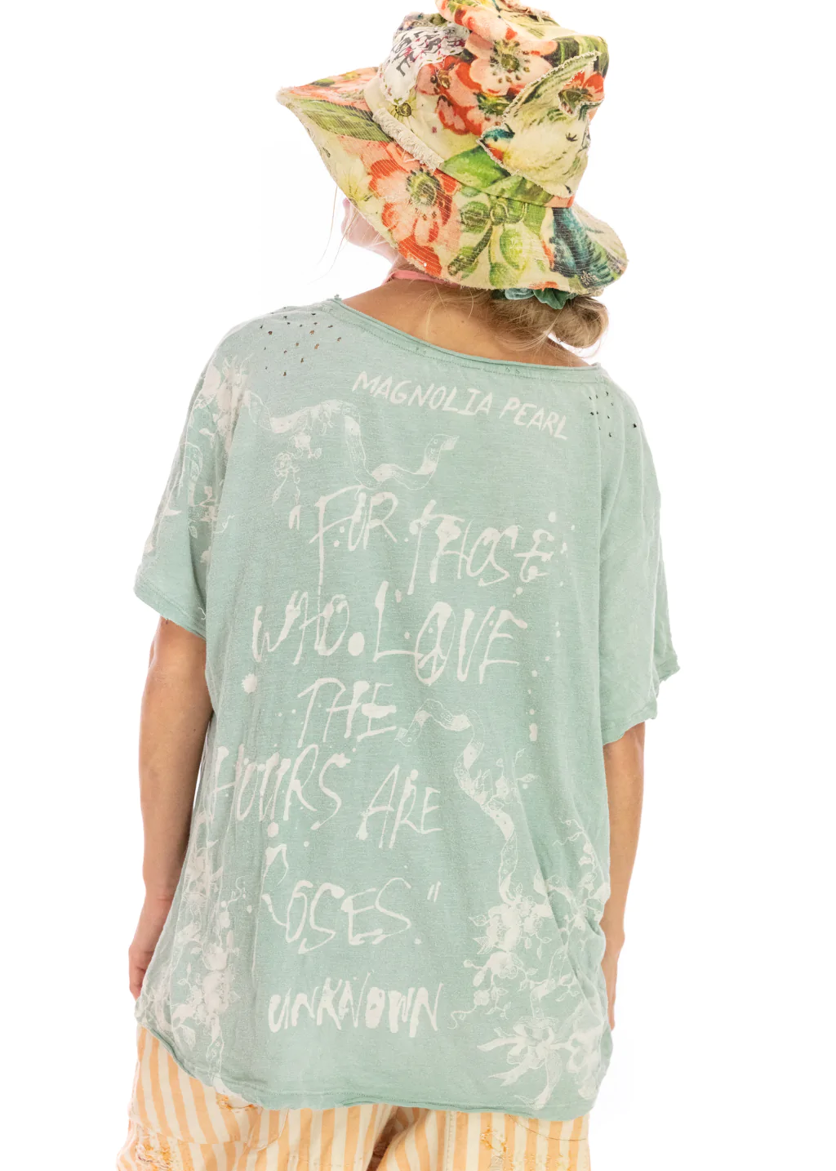Magnolia Pearl Hours Are Roses Cat Collage Tee Top 1326 Pennyroyal